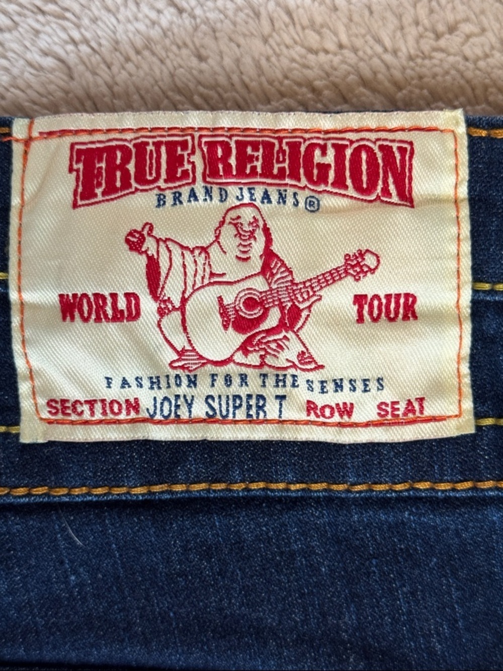 True Religion Joey Super T Indigo Dark Wash Flared Leg Jeans sz 31 - Picture 2 of 12